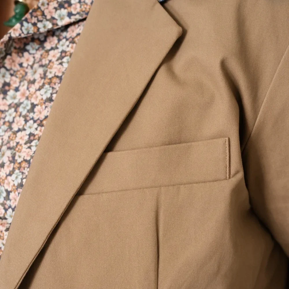 Peau De Loup Suit Jacket 12 Flax - Picture 2 of 5